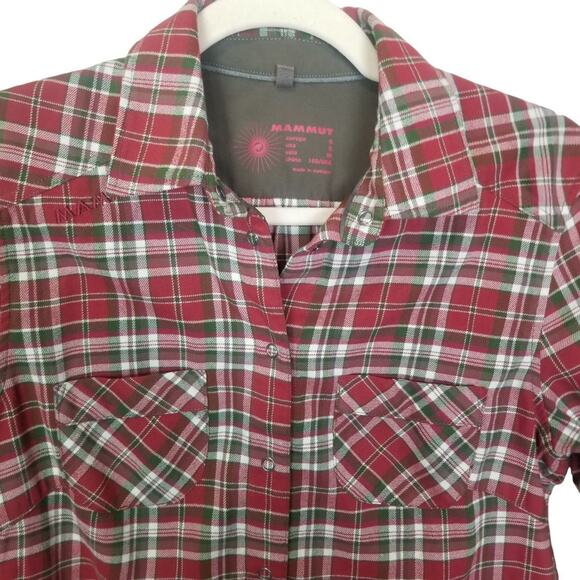 Mammut Womens Plaid Flannel Shirt Size S Gorpcore Casual Grunge Outdoor Snap Up - Picture 2 of 10